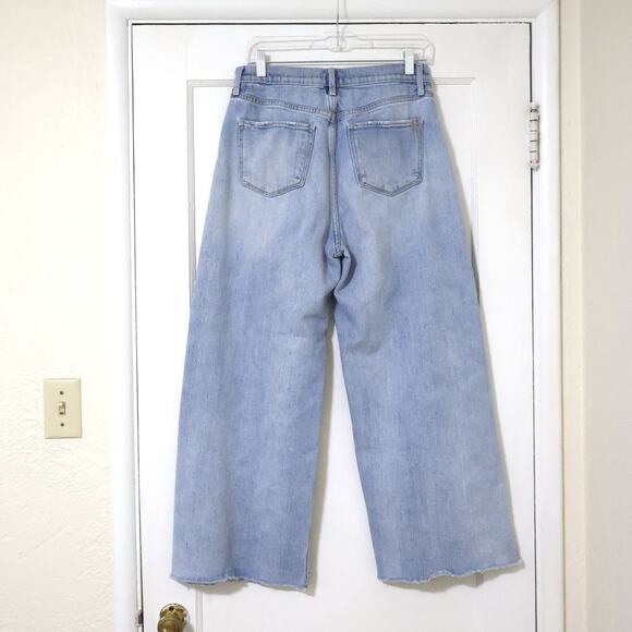 Joe's Jeans Mia Raw Hem High Rise Light Wash Wide Leg Loose Baggy Ankle Jeans 29 - Picture 6 of 10